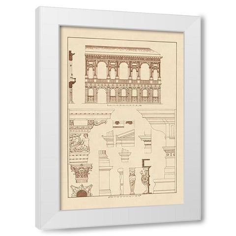 Palazzo Bevilacqua at Verona White Modern Wood Framed Art Print by Buhlmann, J.