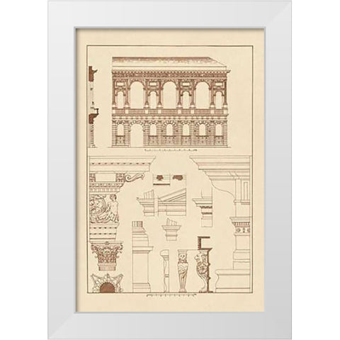 Palazzo Bevilacqua at Verona White Modern Wood Framed Art Print by Buhlmann, J.