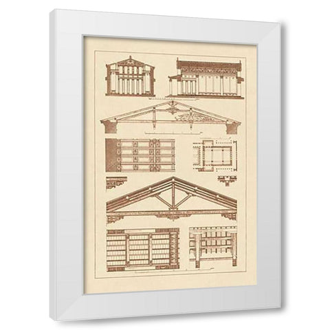 Internal Decoration of Roof White Modern Wood Framed Art Print by Buhlmann, J.