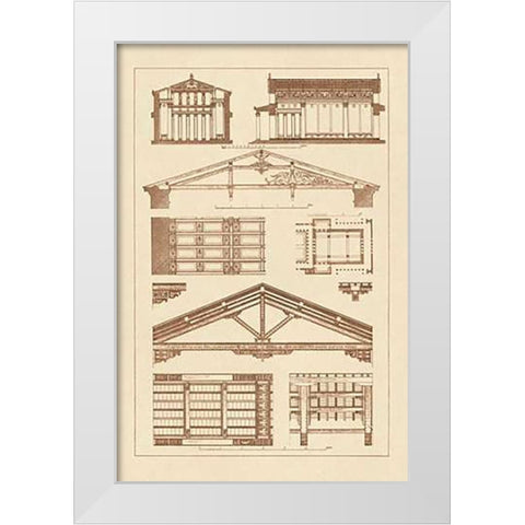 Internal Decoration of Roof White Modern Wood Framed Art Print by Buhlmann, J.