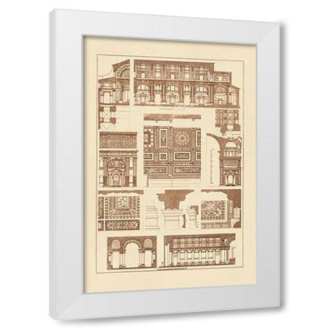 Barrel Vaults of the Renaissance White Modern Wood Framed Art Print by Buhlmann, J.