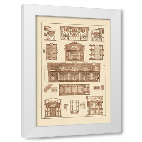 Interiors With Cross Vaults and Cupola Vaulting White Modern Wood Framed Art Print by Buhlmann, J.