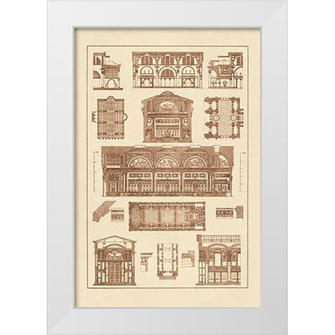 Interiors With Cross Vaults and Cupola Vaulting White Modern Wood Framed Art Print by Buhlmann, J.