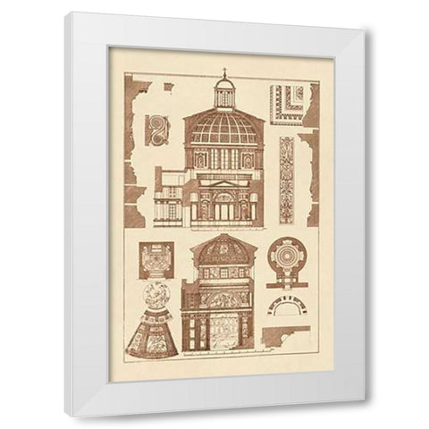 Domical Vaulting of the Renaissance White Modern Wood Framed Art Print by Buhlmann, J.