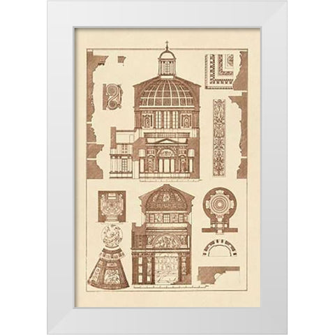 Domical Vaulting of the Renaissance White Modern Wood Framed Art Print by Buhlmann, J.