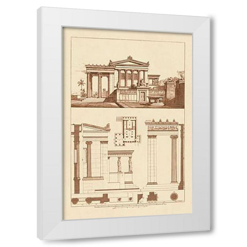 The Erechtheum at Athens White Modern Wood Framed Art Print by Buhlmann, J.