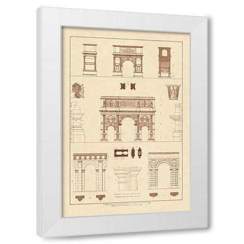 Arches and Arcades White Modern Wood Framed Art Print by Buhlmann, J.