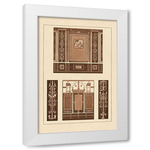 Ancient Wall Paintings White Modern Wood Framed Art Print by Buhlmann, J.