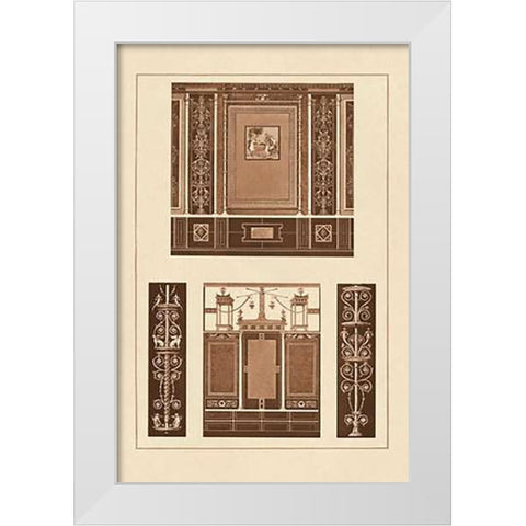Ancient Wall Paintings White Modern Wood Framed Art Print by Buhlmann, J.