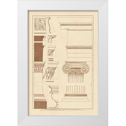Details from the North Portico of the Erechtheum White Modern Wood Framed Art Print by Buhlmann, J.
