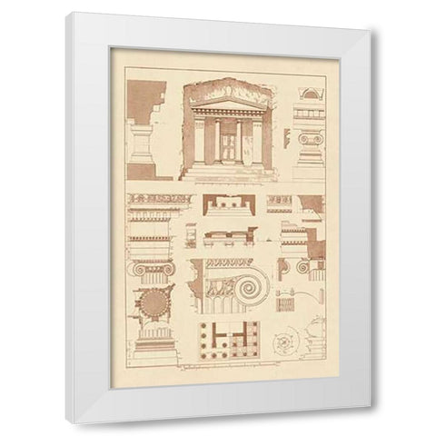 Tomb of Amyntas and Temple of Athena Polias White Modern Wood Framed Art Print by Buhlmann, J.