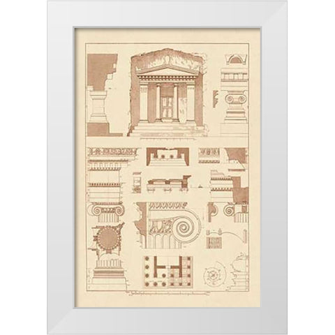 Tomb of Amyntas and Temple of Athena Polias White Modern Wood Framed Art Print by Buhlmann, J.