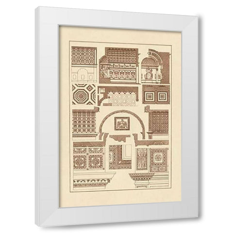 Roman Barrel Vaults White Modern Wood Framed Art Print by Buhlmann, J.