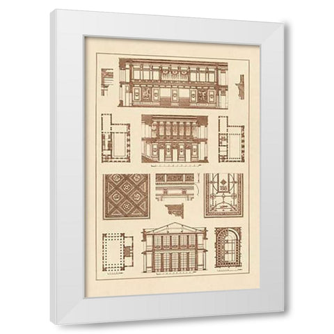 Halls with Galleries White Modern Wood Framed Art Print by Buhlmann, J.