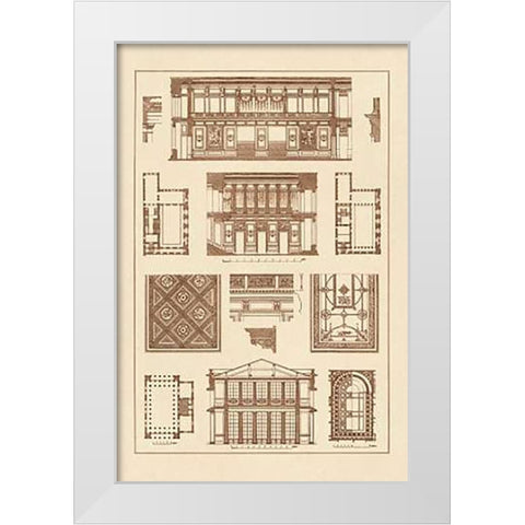 Halls with Galleries White Modern Wood Framed Art Print by Buhlmann, J.