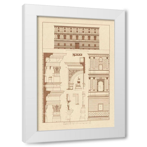 Palazzo Giraud at Rome White Modern Wood Framed Art Print by Buhlmann, J.
