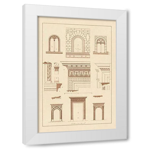 Windows and Doorways of the Renaissance White Modern Wood Framed Art Print by Buhlmann, J.