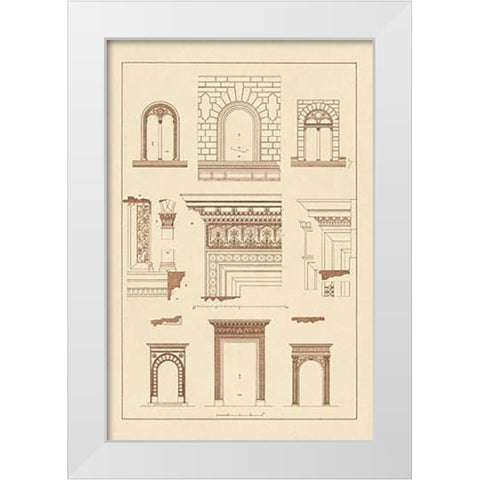 Windows and Doorways of the Renaissance White Modern Wood Framed Art Print by Buhlmann, J.