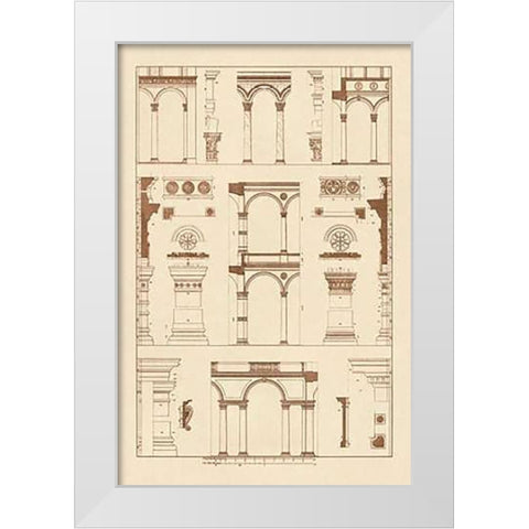 Arcades of the Renaissance White Modern Wood Framed Art Print by Buhlmann, J.
