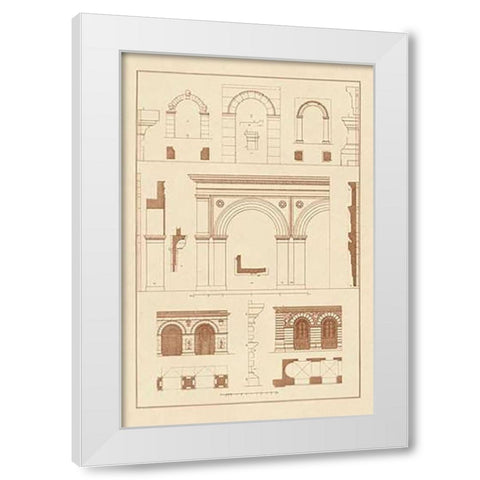 Gateways, Arches and Arcades White Modern Wood Framed Art Print by Buhlmann, J.