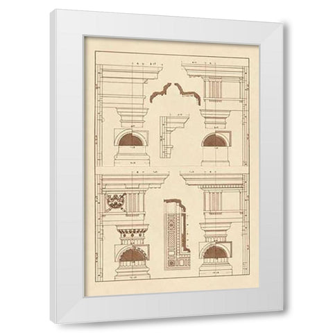 Doric and Tuscan Orders White Modern Wood Framed Art Print by Buhlmann, J.
