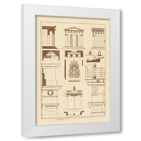 Temple of Diana, Monument of Thrasyllus White Modern Wood Framed Art Print by Buhlmann, J.
