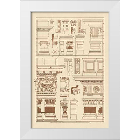 Details of Basilica at Vicenza and Library at Venice White Modern Wood Framed Art Print by Buhlmann, J.