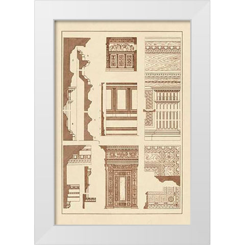 Wall Facing with Wood Paneling White Modern Wood Framed Art Print by Buhlmann, J.
