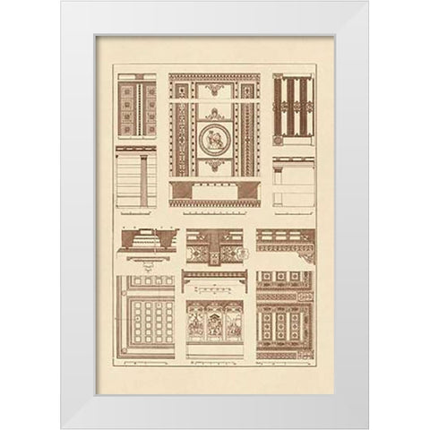 Ceilings with Visible Course of Beams White Modern Wood Framed Art Print by Buhlmann, J.