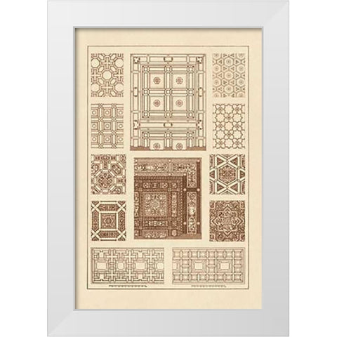 Ceilings with Bays and Mouldings White Modern Wood Framed Art Print by Buhlmann, J.