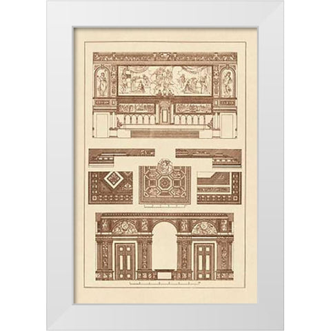 Decoration of Large Halls White Modern Wood Framed Art Print by Buhlmann, J.