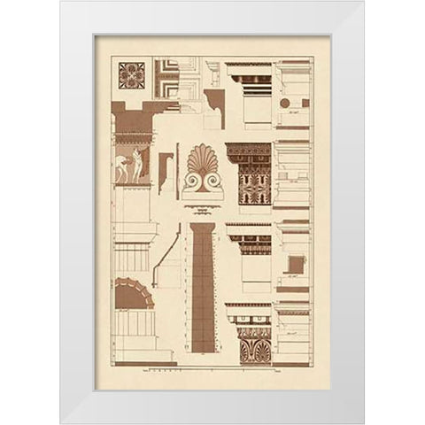 Details of Parthenon, PolyMuseumome White Modern Wood Framed Art Print by Buhlmann, J.