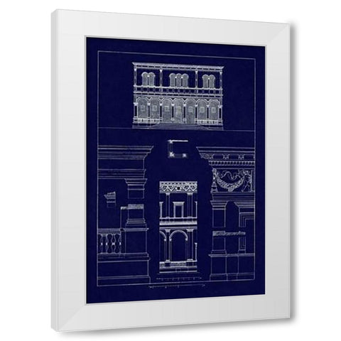 Palazzo del Consiglio at Padua, Villa Farnesia (Blueprint) White Modern Wood Framed Art Print by Buhlmann, J.