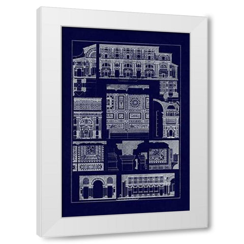Barrel Vaults of the Renaissance (Blueprint) White Modern Wood Framed Art Print by Buhlmann, J.