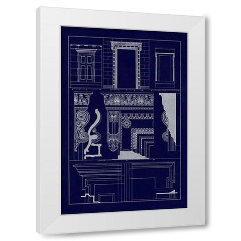 Doorways and Windows (Blueprint) White Modern Wood Framed Art Print by Buhlmann, J.