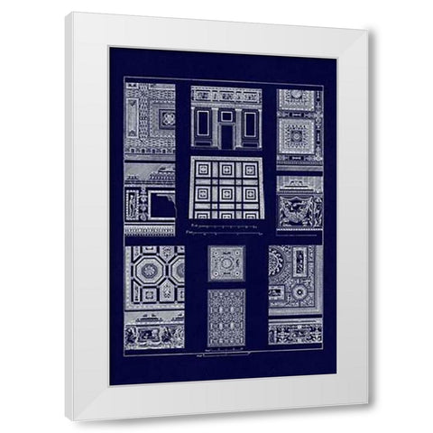 Ceilings with Bays (Blueprint) White Modern Wood Framed Art Print by Buhlmann, J.