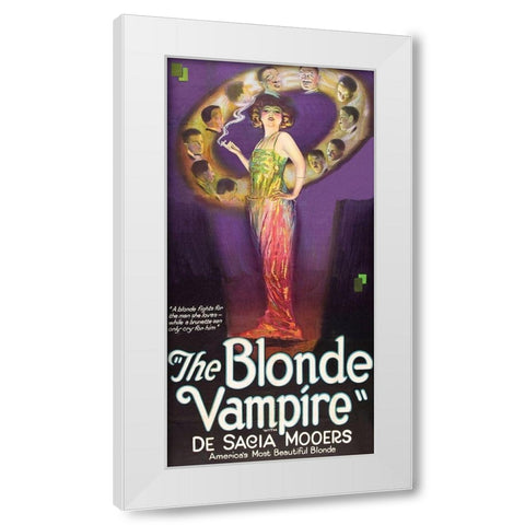 Vintage Film Posters: Blonde Vampire White Modern Wood Framed Art Print by Unknown
