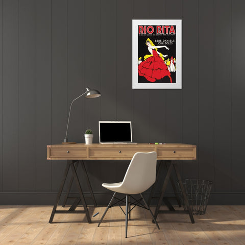 Vintage Film Posters: Rio Rita White Modern Wood Framed Art Print by Unknown