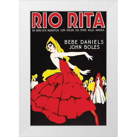 Vintage Film Posters: Rio Rita White Modern Wood Framed Art Print by Unknown