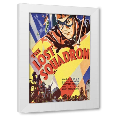 Vintage Film Posters: Lost Squadron White Modern Wood Framed Art Print by Unknown