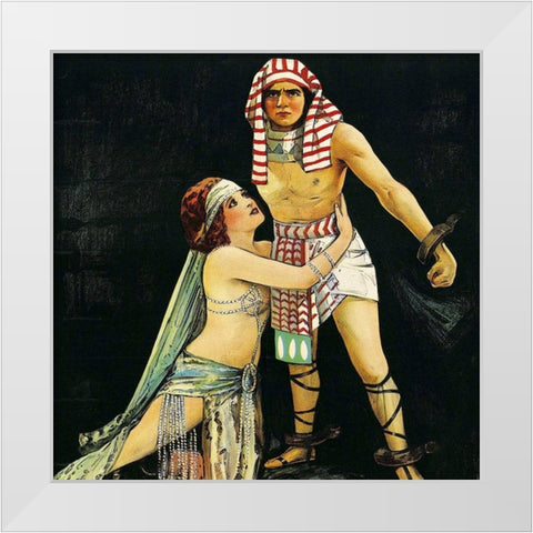 Vintage Film Posters: She - Detail White Modern Wood Framed Art Print by Unknown