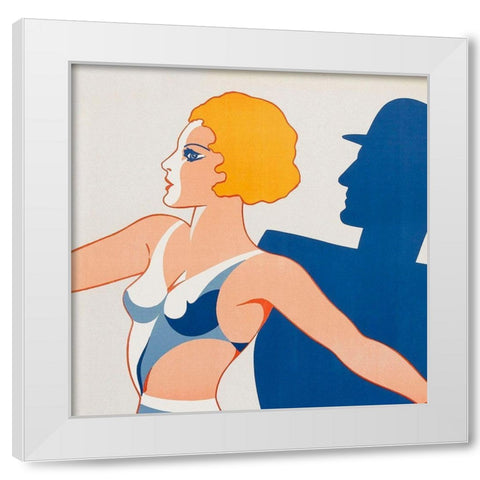 Vintage Film Posters: Tango Movies Tangoflickan - Detail White Modern Wood Framed Art Print by Unknown