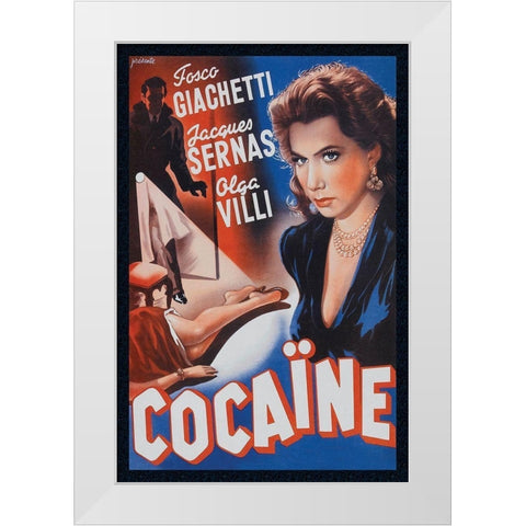 Vintage Vices: Cocaine White Modern Wood Framed Art Print by Vintage Vices