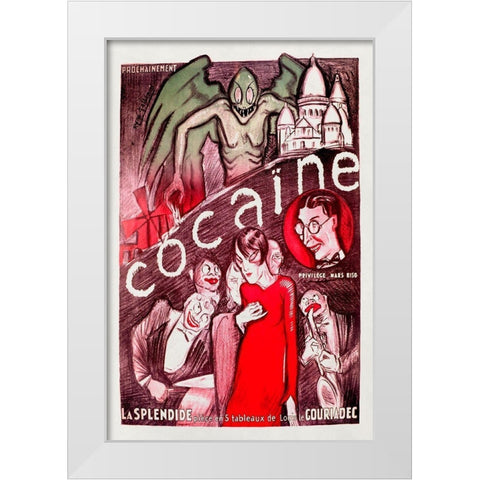 Vintage Vices: Cocaine White Modern Wood Framed Art Print by Vintage Vices, Rene Galliard