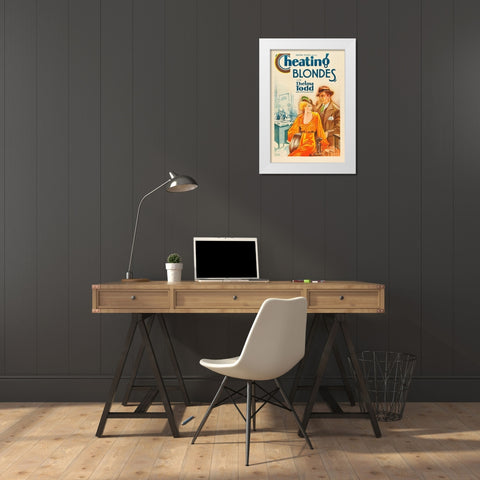 Vintage Vices: Cheating Blondes White Modern Wood Framed Art Print by Vintage Vices, Alvin Hadley