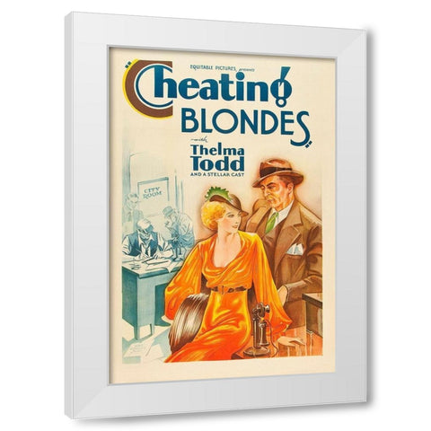 Vintage Vices: Cheating Blondes White Modern Wood Framed Art Print by Vintage Vices, Alvin Hadley