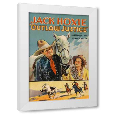 Vintage Westerns: Range Fighter - Pit of Despair White Modern Wood Framed Art Print by Unknown