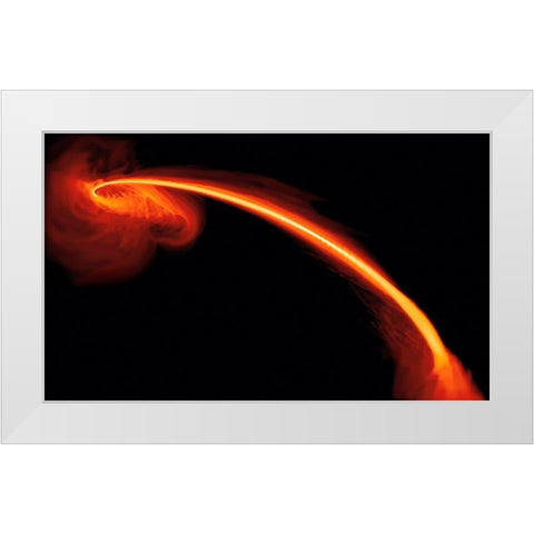 Black Hole Caught Red-handed in a Stellar Homicide White Modern Wood Framed Art Print by NASA