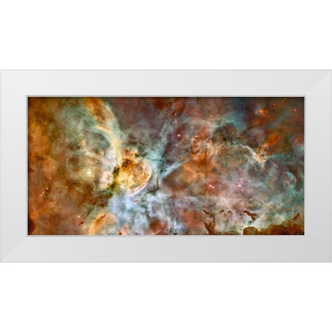 Carina Nebula Wide View White Modern Wood Framed Art Print by NASA