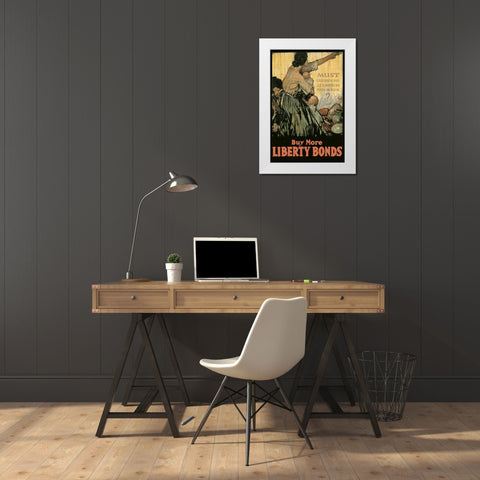 WWI: Must Children Die and Mothers Plead In Vain? White Modern Wood Framed Art Print by Unknown